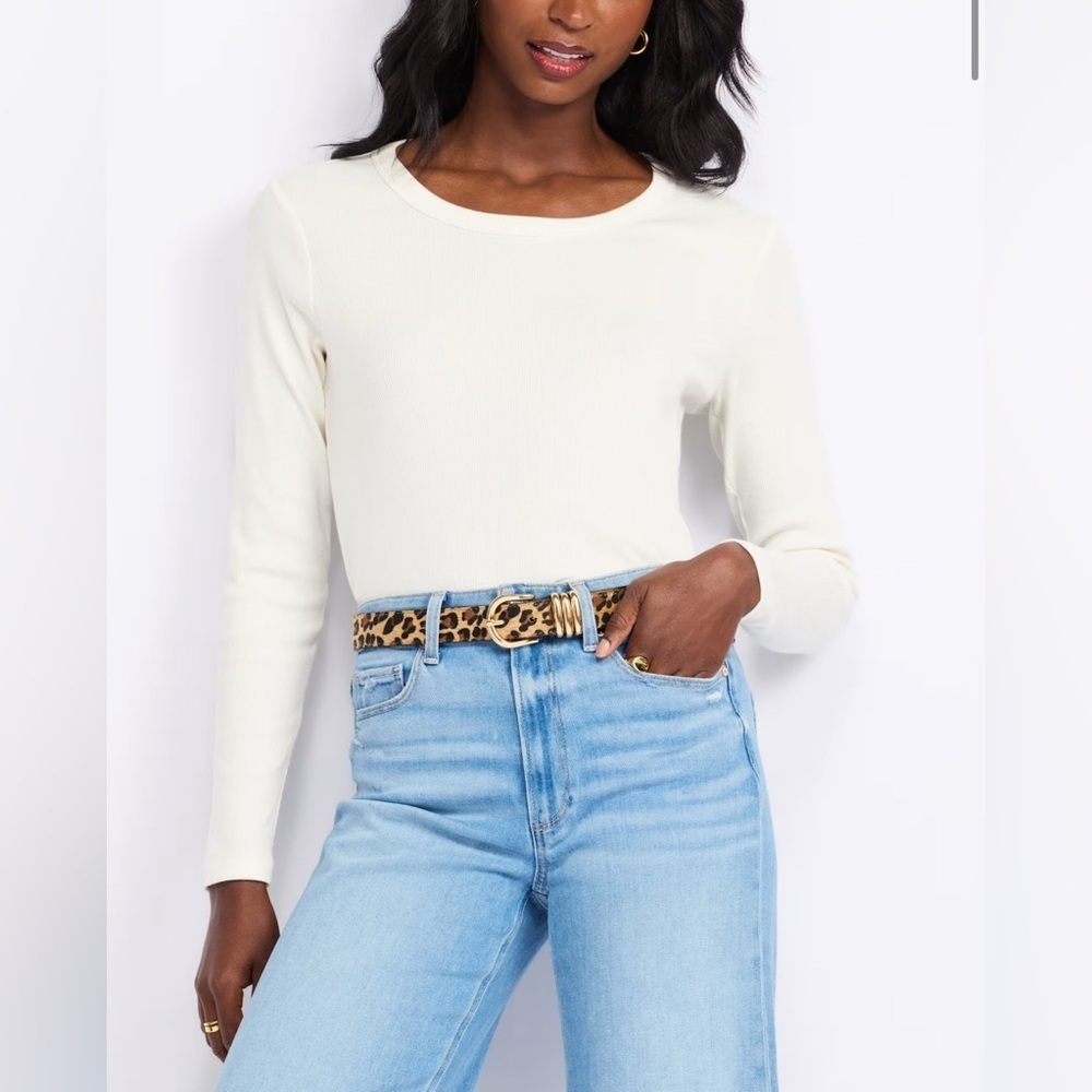 NEW…MARKET & SPRUCE 2 Pack Pearl Cotton Rib Long Sleeve Tee - Picture 3 of 5